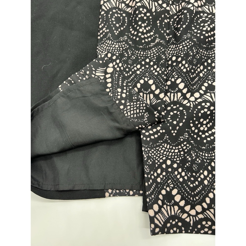 Mossimo Black Lace Print Panel Pencil Skirt Sz 2 Work Career Cocktail Lined‎ NWT - Picture 8 of 9